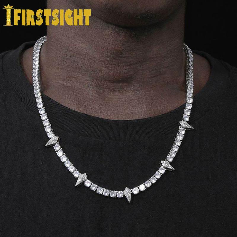Chokers Iced Out Bling Zircon 5mm Tennis Chain Rivet Necklace Silver Color Rivets Charm Necklaces Women Men Hip Hop Fashio Jewelry
Chokers Iced Out Bling Zircon 5mm Tennis Chain Rivet Necklace Silver Color Rivets Charm Necklaces Women Men Hip Hop Fashio Jewelry