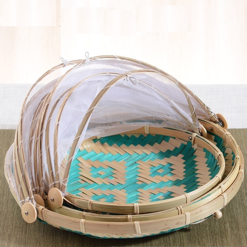 1Pc Hand Woven Bug Proof Basket Dustproof Kithen Picnic Basket Handmade Fruit Vegetabe Bread Cover Wicker Basket With Gauze
1Pc Hand Woven Bug Proof Basket Dustproof Kithen Picnic Basket Handmade Fruit Vegetabe Bread Cover Wicker Basket With Gauze