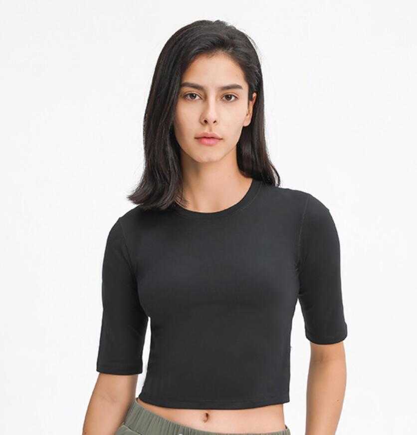 L-021 yoga sport top women's slim fit running fitness short sleeve tops quick-drying training exercise clothes solid color workout gym, Black
L-021 yoga sport top women's slim fit running fitness short sleeve tops quick-drying training exercise clothes solid color workout gym, Black
