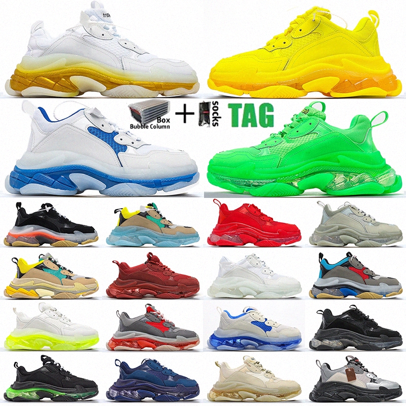 2021 Paris triple s clear sole casual shoes Six-layer combination TPU outsole fluo red neon green rainbow pink black beige yellow navy Mens
2021 Paris triple s clear sole casual shoes Six-layer combination TPU outsole fluo red neon green rainbow pink black beige yellow navy Mens