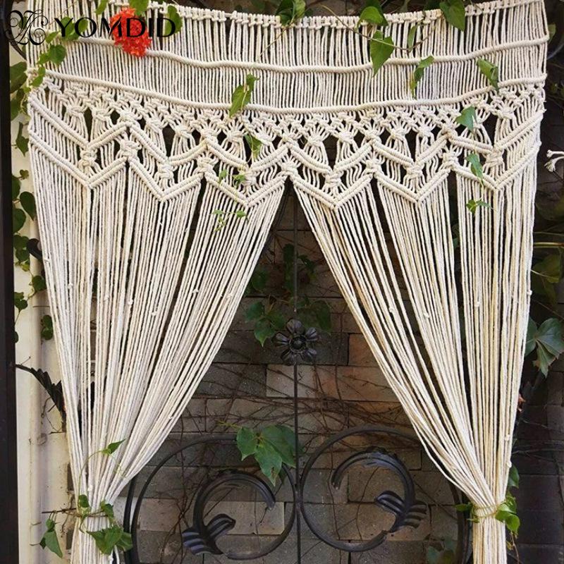 Beige Curtains String Cotton Line Curtain Bohemian Wave Macrame Window Blind Valance Room Divider Door Home Decoration Cortinas & Drapes
Beige Curtains String Cotton Line Curtain Bohemian Wave Macrame Window Blind Valance Room Divider Door Home Decoration Cortinas & Drapes