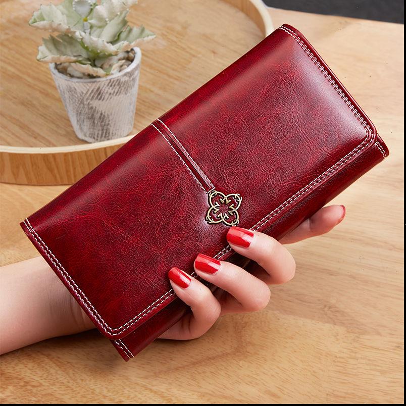 Womens Wallet Wax oil skin portfel damski Lady Long Leather Clutch Bag Card Holder carteira feminina, Red;black
Womens Wallet Wax oil skin portfel damski Lady Long Leather Clutch Bag Card Holder carteira feminina, Red;black