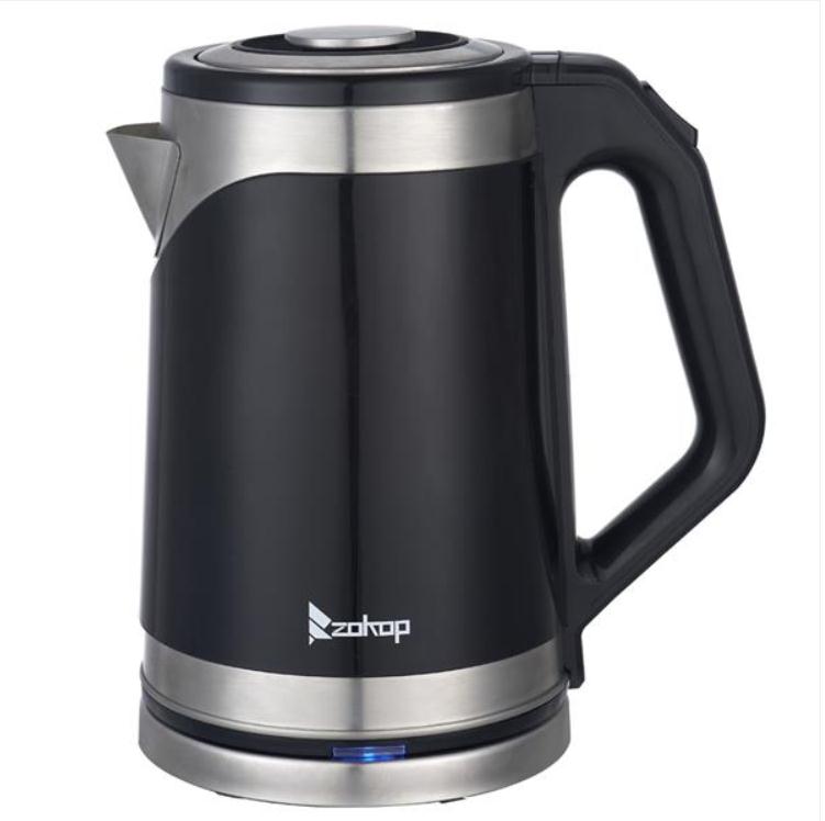 2021 Cooking Utensils ZOKOP HD-203 110V 1500W 1.8L Stainless Steel Rubberized Electric Kettle