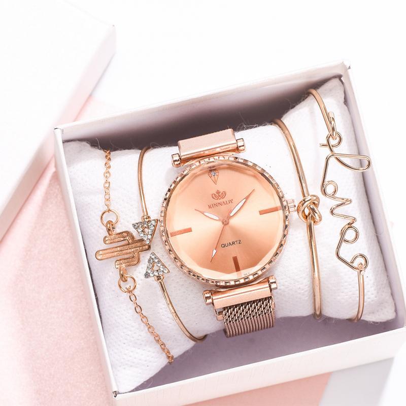 Wristwatches Women's Bracelet Watch Alloy Quartz Magnetic Buckle Lady Wristwatch Female Clock Gifts, Red
Wristwatches Women's Bracelet Watch Alloy Quartz Magnetic Buckle Lady Wristwatch Female Clock Gifts, Red