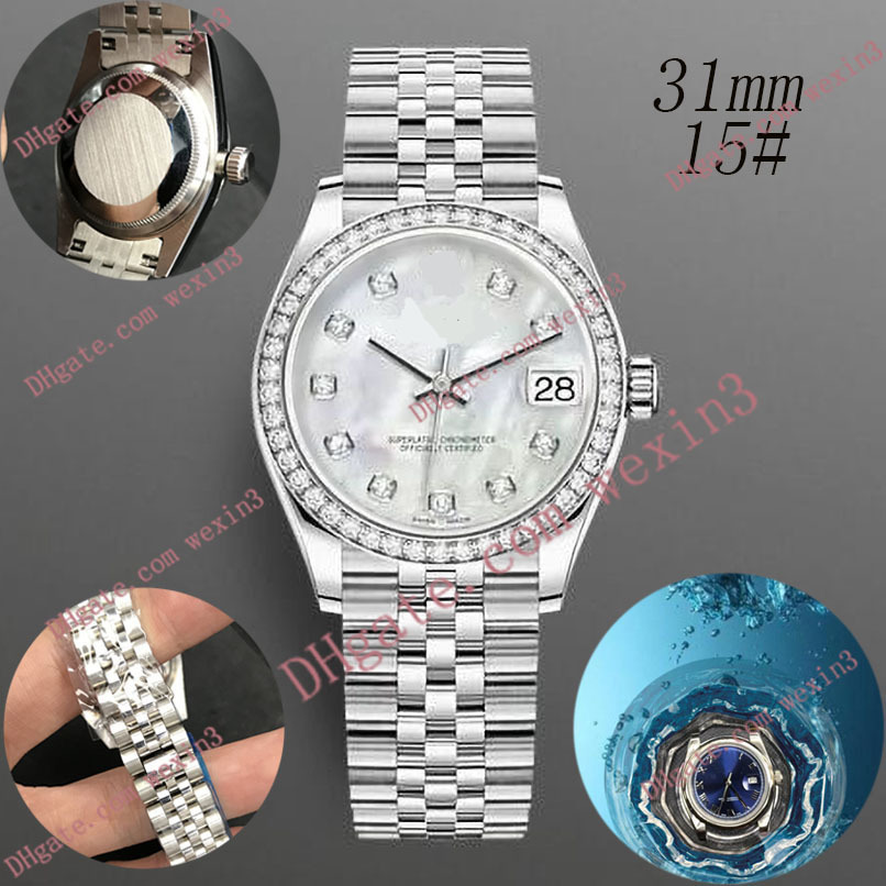 Deluxe Woman diamond watch 31mm Mechanical automatic High Quality mussel dial jubilee bracelet montre de luxe 2813 Steel Waterproof Watches, 20
Deluxe Woman diamond watch 31mm Mechanical automatic High Quality mussel dial jubilee bracelet montre de luxe 2813 Steel Waterproof Watches, 20