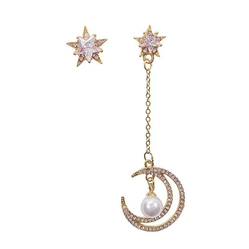 Dangle & Chandelier Asymmetric Star Moon Long Earrings Sweet Geometric Pendant Bride Wedding Jewelry Gift For Women Female Accessories, Silver
Dangle & Chandelier Asymmetric Star Moon Long Earrings Sweet Geometric Pendant Bride Wedding Jewelry Gift For Women Female Accessories, Silver