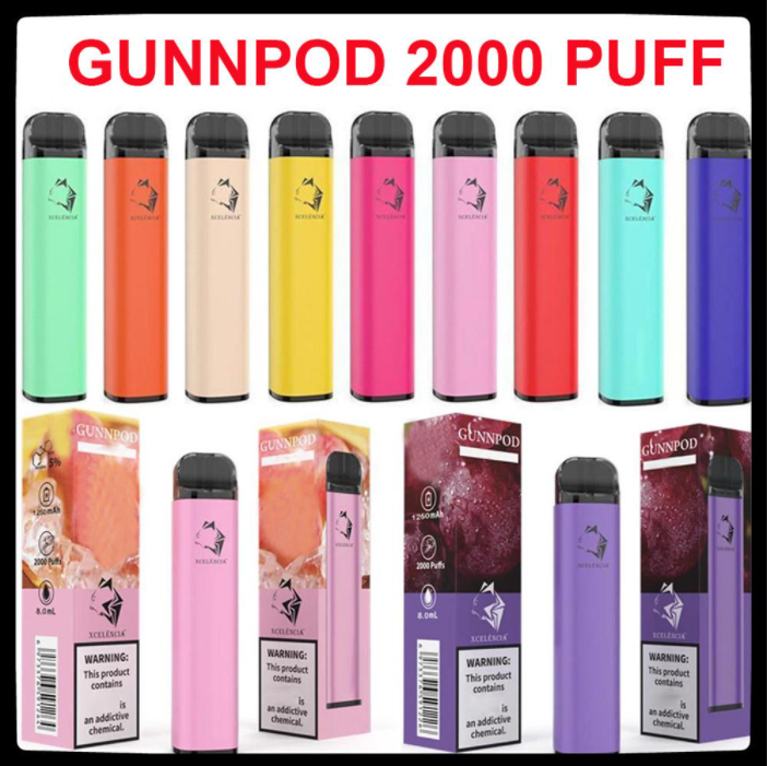 GunnPod Disposable E-cigarettes Device Kit 2000 Puffs 1250mAh Battery Prefilled 8ml Pod Stick Vape Pen
GunnPod Disposable E-cigarettes Device Kit 2000 Puffs 1250mAh Battery Prefilled 8ml Pod Stick Vape Pen