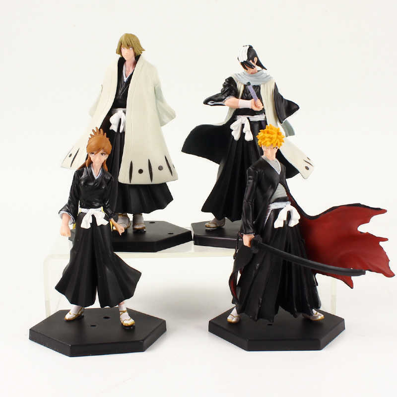 4pcs/lot 12cm Bleach Figures Ichigo Kurosaki Kuchiki Byakuya Inoue Orihime Abarai Anime Model Toys Q0722, Khaki
4pcs/lot 12cm Bleach Figures Ichigo Kurosaki Kuchiki Byakuya Inoue Orihime Abarai Anime Model Toys Q0722, Khaki