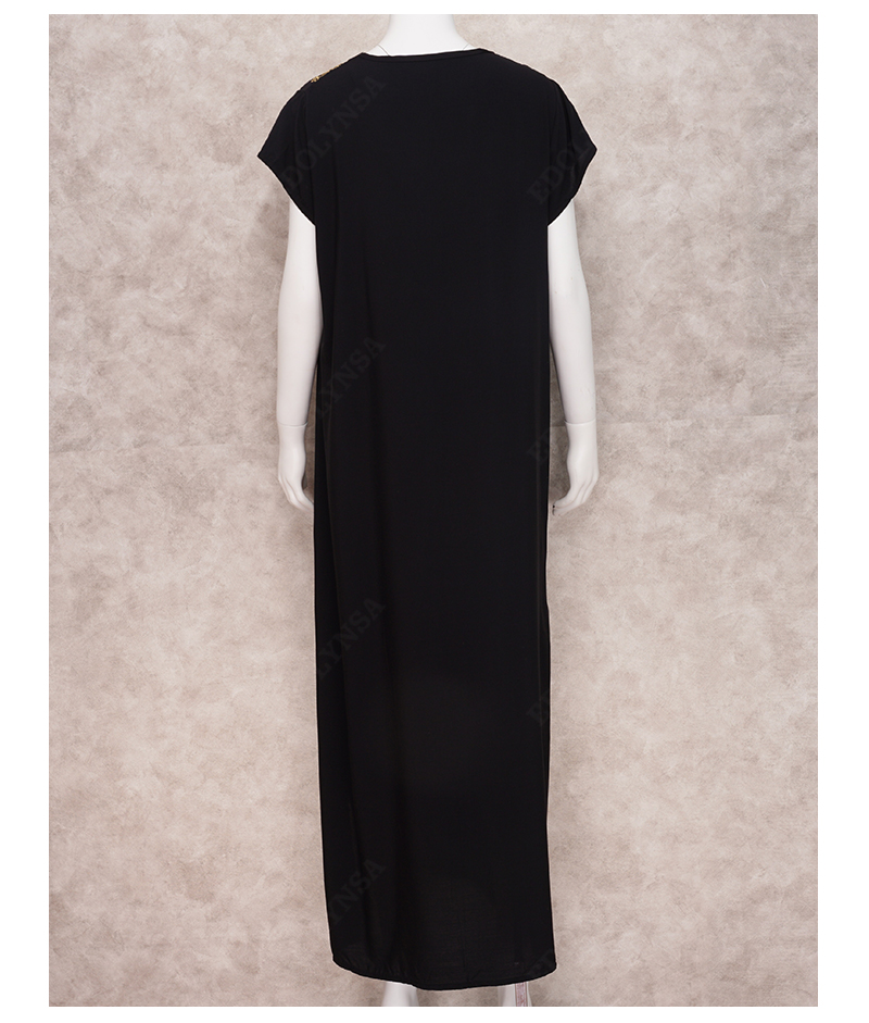 2021100% cotton elegant embroidered mandarin collar short sleeve side split summer dress women street wear casual maxi dress n1154, Black;gray
2021100% cotton elegant embroidered mandarin collar short sleeve side split summer dress women street wear casual maxi dress n1154, Black;gray