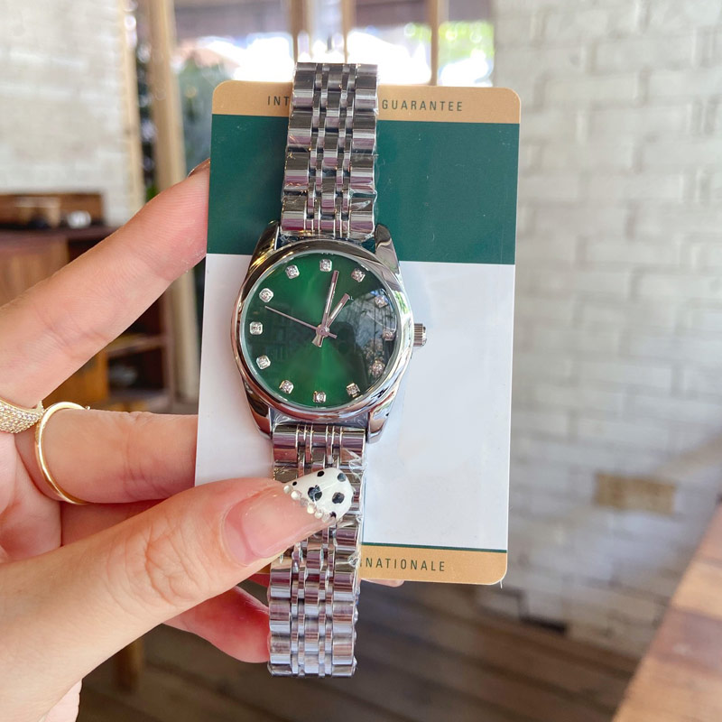 Luxury lady watch green white black diamond dial women watches All Stainless Steel band Top brand Designer wristwatch gift for womens Mother's Valentine's Day present
Luxury lady watch green white black diamond dial women watches All Stainless Steel band Top brand Designer wristwatch gift for womens Mother's Valentine's Day present
