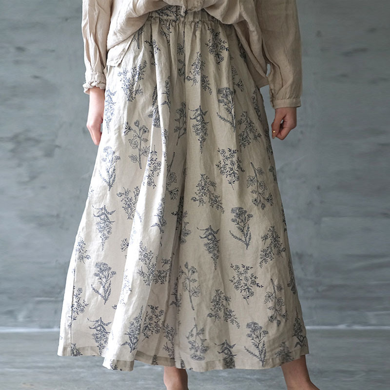 Johnature Summer Retro Floral Print Elastic Waist Cotton Linen Wide Leg Pants Loose Comfortable All-match Women Pants 210521, Beige
Johnature Summer Retro Floral Print Elastic Waist Cotton Linen Wide Leg Pants Loose Comfortable All-match Women Pants 210521, Beige