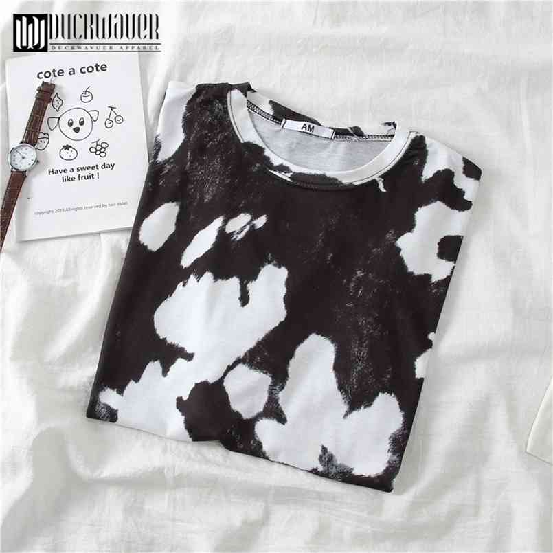 Duckwaver Summer Cow Printed Women Oversize Tshirt White and Black Breathable Soft Female Basic Loose Tee Tops 210708
Duckwaver Summer Cow Printed Women Oversize Tshirt White and Black Breathable Soft Female Basic Loose Tee Tops 210708