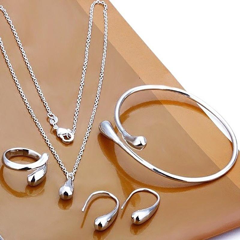 Earrings & Necklace Y30 Europe And America Selling Fine Drop Bracelet Fashion Electroplated Ear Hook Ring Set Type Four-piece, Silver
Earrings & Necklace Y30 Europe And America Selling Fine Drop Bracelet Fashion Electroplated Ear Hook Ring Set Type Four-piece, Silver