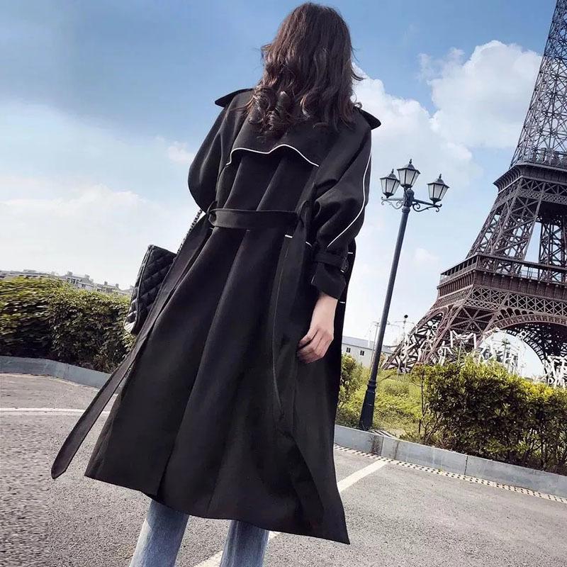 Women' Trench Coats Harajuku Mid-length Women Black Coat Plus Sashes Casual Loose Autumn 2021 Elegant Casaco Feminino Windbreaker Outerwear
Women' Trench Coats Harajuku Mid-length Women Black Coat Plus Sashes Casual Loose Autumn 2021 Elegant Casaco Feminino Windbreaker Outerwear