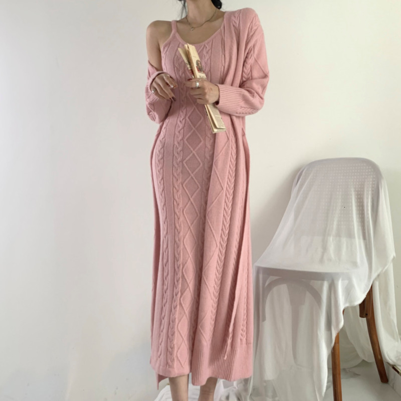 skirt Winter Retro Elegant Chic Thick Long Twist Cardigan Sweater Belt Khaki Knitted Strap Dress Two Piece Set Women Fashion Sets 95IT, Black
skirt Winter Retro Elegant Chic Thick Long Twist Cardigan Sweater Belt Khaki Knitted Strap Dress Two Piece Set Women Fashion Sets 95IT, Black