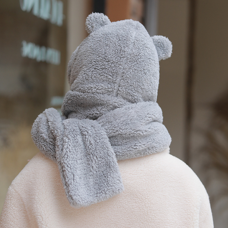 Winter Thickened Bear Ears Scarf Hat Integrated Lambswool Scarf Korean Style Cute Wild Plush Female Student No. 6
Winter Thickened Bear Ears Scarf Hat Integrated Lambswool Scarf Korean Style Cute Wild Plush Female Student No. 6