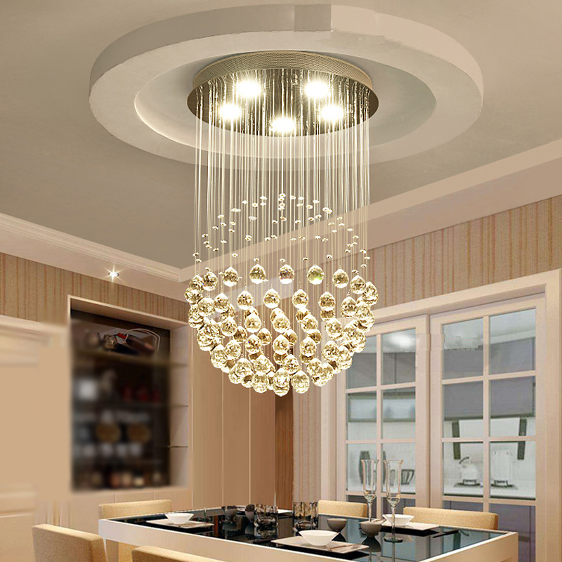 New Modern LED K9 Ball Crystal Chandeliers Crystal Pendant Light chandelier lights Chandelier Clear Ball Ceiling Light