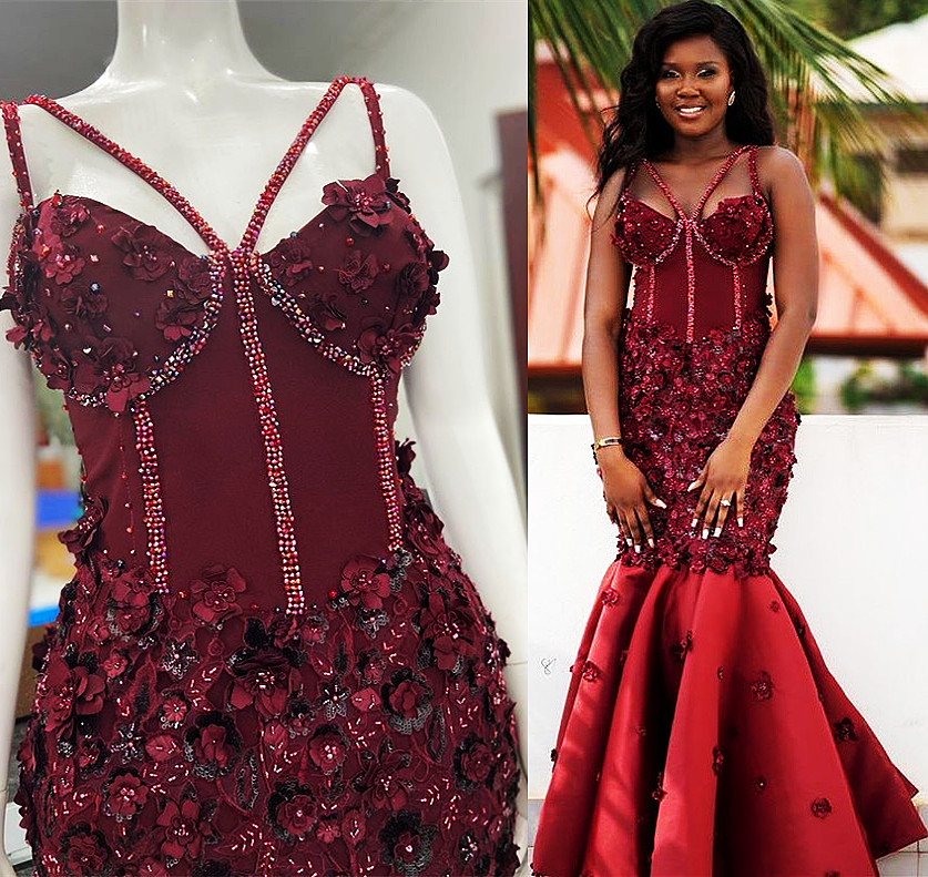 2021 Plus Size Arabic Aso Ebi Luxurious Mermaid Burgundy Prom Dresses Beaded Lace Sexy Evening Formal Party Second Reception Bridesmaid Gowns Dress ZJ