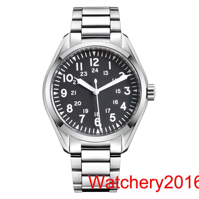 Wristwatches Luminous NH35A MIYOTA 8215 Automatic Black Men's Watch Sapphire Crystal Glass Dial Steel Bracelet, St brushed case
Wristwatches Luminous NH35A MIYOTA 8215 Automatic Black Men's Watch Sapphire Crystal Glass Dial Steel Bracelet, St brushed case