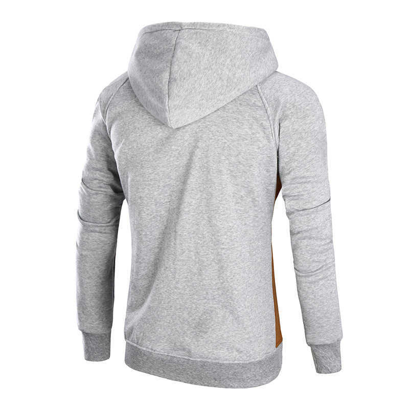 Autumn Winter Hoodies Men Patchwork Drawstring Sweatshirt Long Sleeve Casual Streetwear Hip Hop Hoody Tops Clothing male 210603