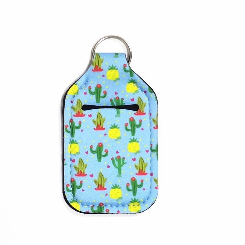 DHL Neoprene Hand Sanitizer Bottle Holder Chapstick Holder Keychains Lipstick Holder Keychain Party Favor 24 Styles