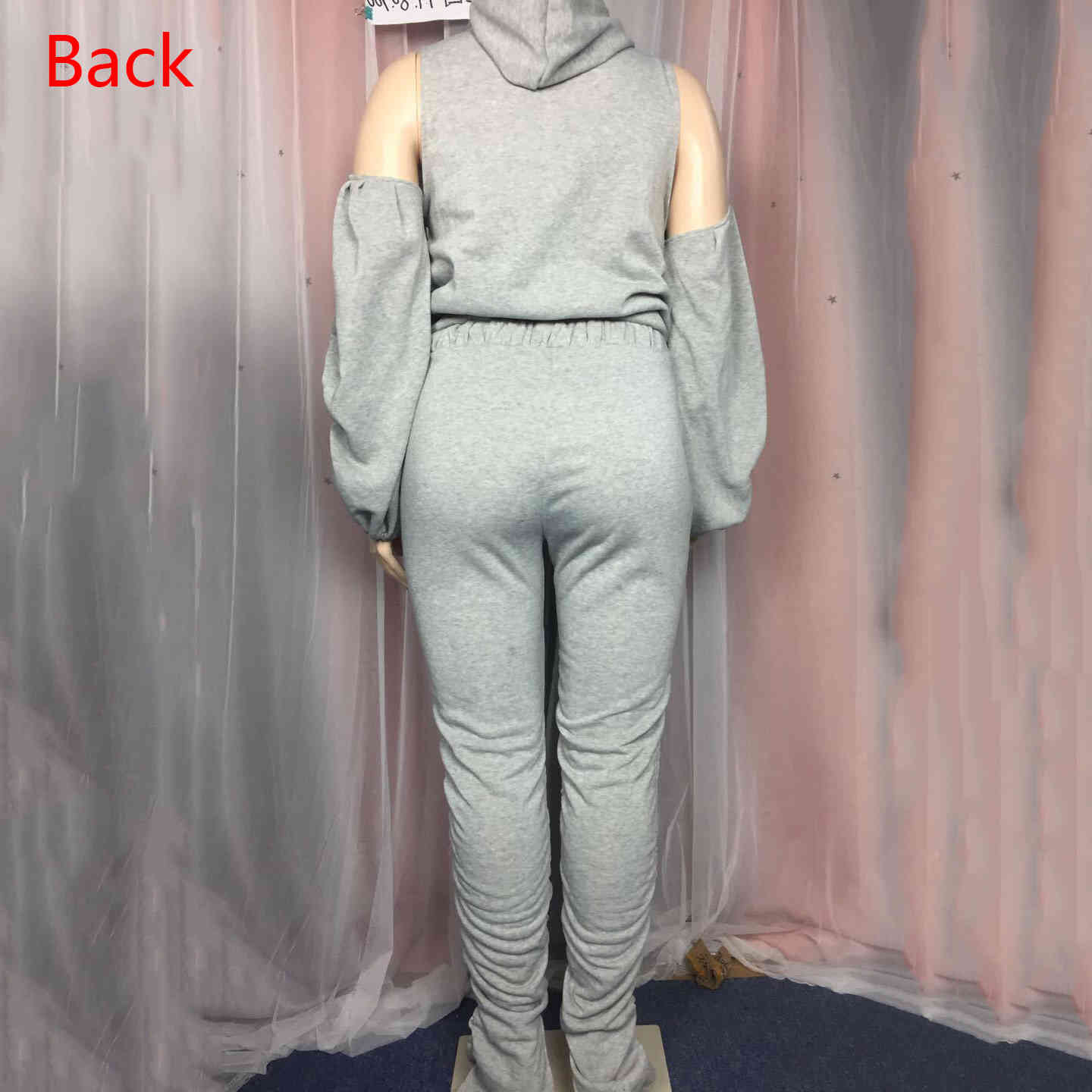 Clothes For Women Fall Sets Hooded Sweatshirts Top And Long Pants Two Pieces Grey Black Causal Sport Fashion Femme Set 210510