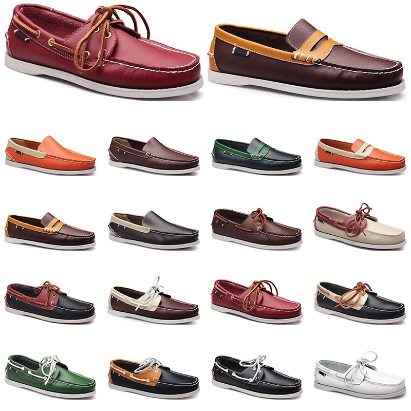 191 Womens sneakers Sailing shoe mens casual leather shoes black white red green orange brown outdoor trainers size 38-45
191 Womens sneakers Sailing shoe mens casual leather shoes black white red green orange brown outdoor trainers size 38-45
