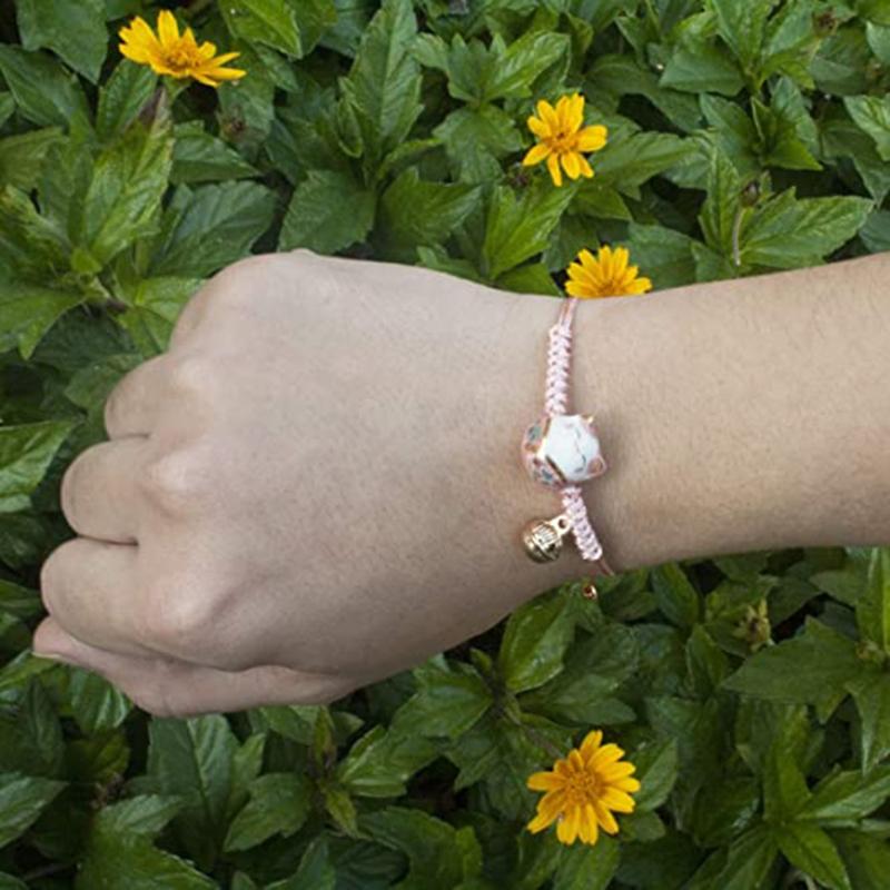Charm Bracelets Lucky Cat Bracelet Fortune Hand Chain Adjustable Handmade For Teen, Golden;silver
Charm Bracelets Lucky Cat Bracelet Fortune Hand Chain Adjustable Handmade For Teen, Golden;silver