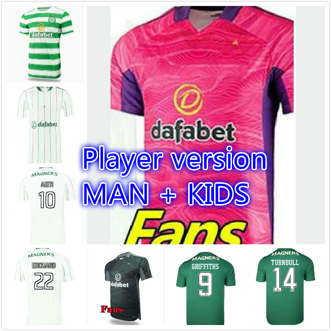 FANS Player version 2021 2022 Celtic soccer jerseys EDOUARD BROWN DUFFY TAYLOR CHRISTIE 20 21 football shirt Men Kids Kit Uniforms, 21/22
FANS Player version 2021 2022 Celtic soccer jerseys EDOUARD BROWN DUFFY TAYLOR CHRISTIE 20 21 football shirt Men Kids Kit Uniforms, 21/22