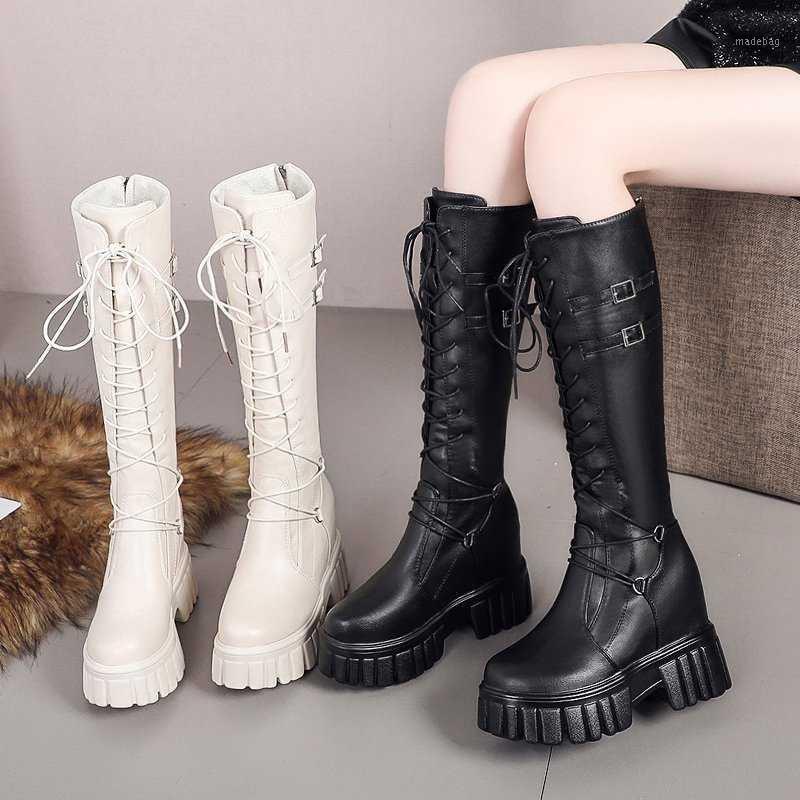 Boots Below The Knee Women's Leisure Thick Heel Long Tube British Bottom Lace Up High, Beige
Boots Below The Knee Women's Leisure Thick Heel Long Tube British Bottom Lace Up High, Beige