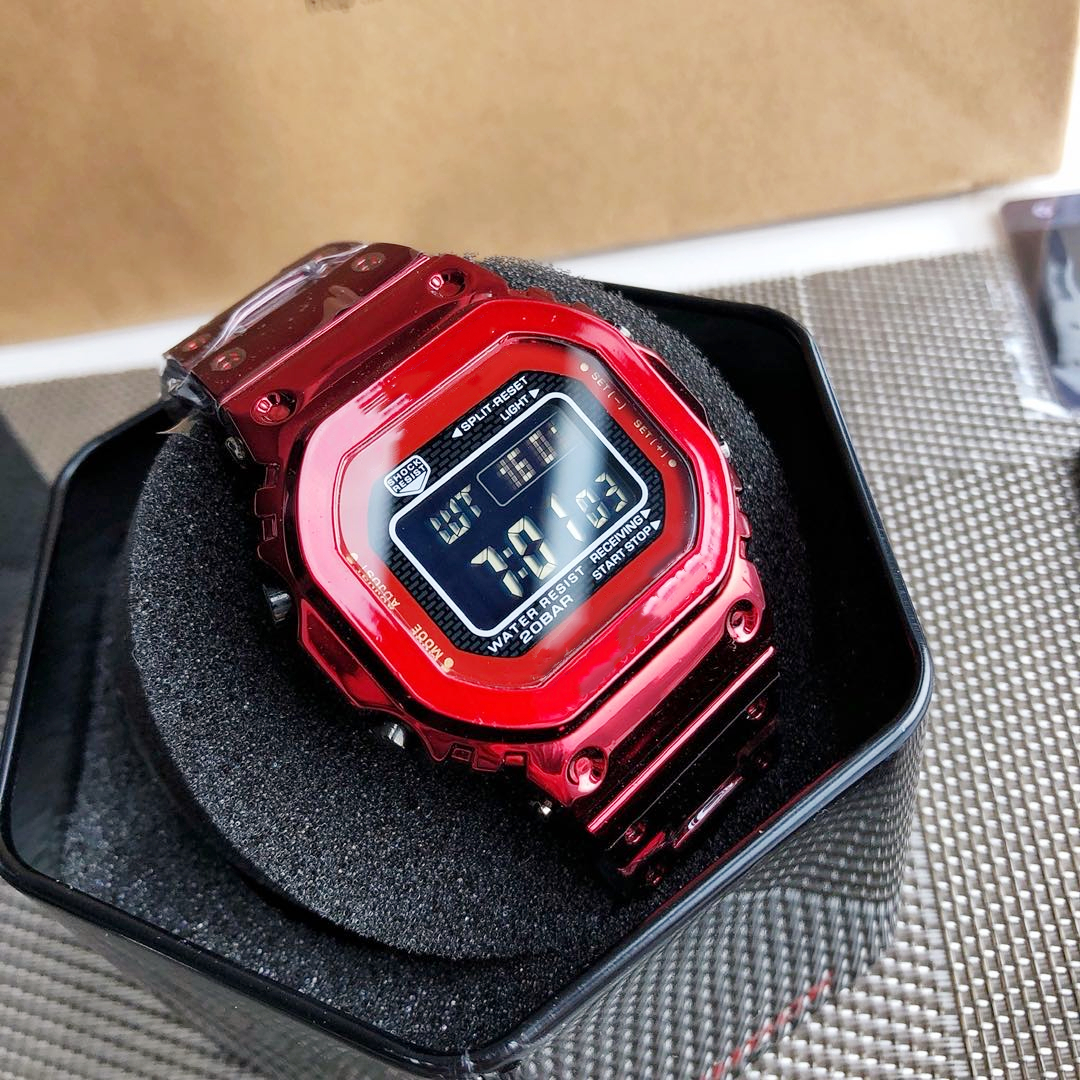 Red GMW-B5000 Ladies Casual Quartz Watch DZ7333 Waterproof and Shockproof World Time LED Digital Display Steel Band Foldable, Slivery;brown
Red GMW-B5000 Ladies Casual Quartz Watch DZ7333 Waterproof and Shockproof World Time LED Digital Display Steel Band Foldable, Slivery;brown
