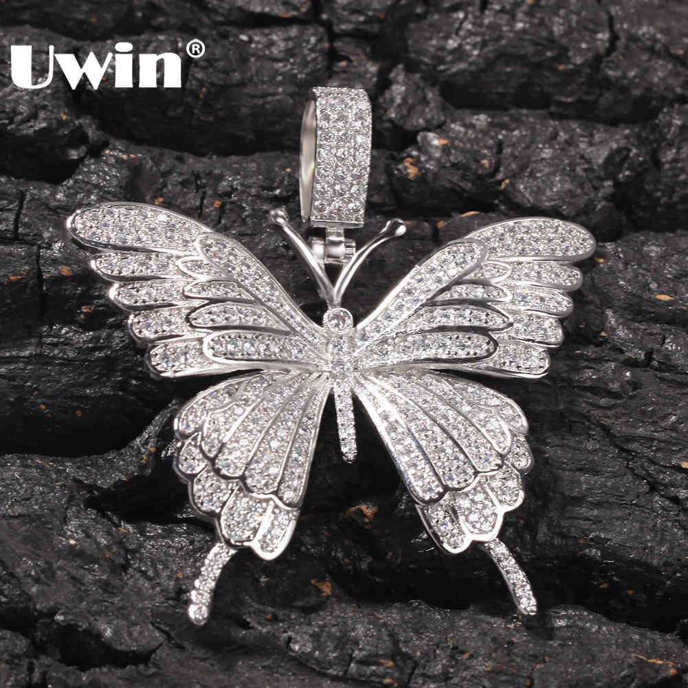 UWIN Fashion Charm Butterfly Pendant Necklace Paved Iced Out AAA Cubic Zirconia Chain Men Hiphop Jewelry For Gift X0509
UWIN Fashion Charm Butterfly Pendant Necklace Paved Iced Out AAA Cubic Zirconia Chain Men Hiphop Jewelry For Gift X0509