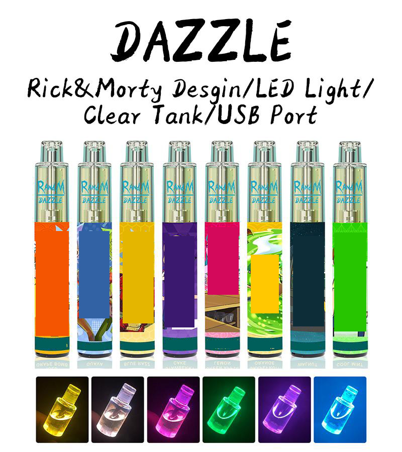 Original RandM Dazzle Rechargeable cigarettes Device Kit 6ml Pods 2000 Puffs With Led Light Glowing R and M Switch VS PUFF BAR PLUS
Original RandM Dazzle Rechargeable cigarettes Device Kit 6ml Pods 2000 Puffs With Led Light Glowing R and M Switch VS PUFF BAR PLUS
