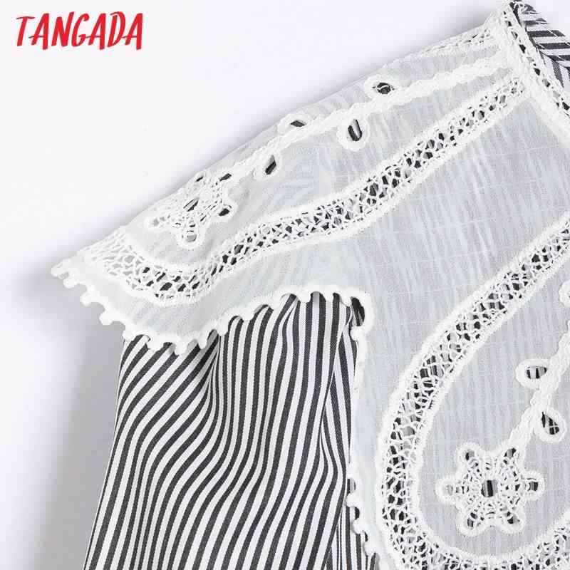 Women Retro Embroidery Collar Romantic Blouse Long Sleeve Chic Female Shirt Tops 6H9 210416