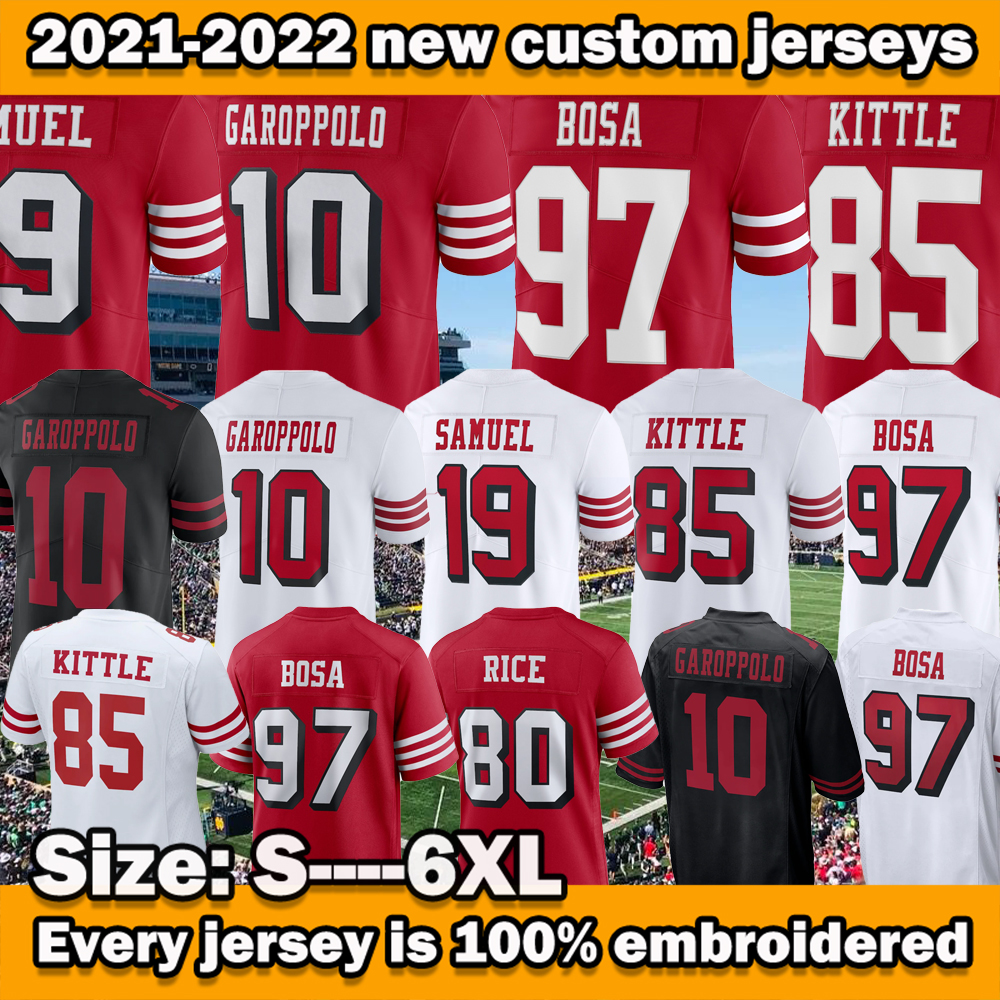 10 Jimmy Garoppolo men's jersey 80 Jerry Rice custom women's football shirt Joe Montana Kittle 97 Nick Bosa Lance Warner Samuel Yo, Black;red
10 Jimmy Garoppolo men's jersey 80 Jerry Rice custom women's football shirt Joe Montana Kittle 97 Nick Bosa Lance Warner Samuel Yo, Black;red