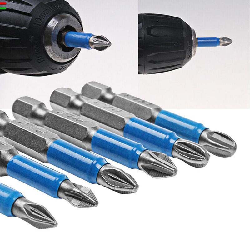 50mm PH2 Cross Bit Drills Head Screwdriver Bited Hand Tools Anti-Slip Electric Hex Shank Magnetic Screwdrivers Drill Bits Vehicle Tool 10Pcs/Lot