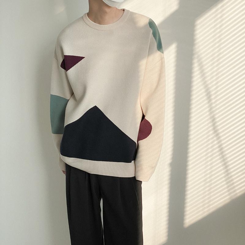 Men's Sweaters 2021 Geometric Pattern Sweater Autumn And Winter Texture Thick Knit Korean Trend Pullover Top Lazy Style, White;black
Men's Sweaters 2021 Geometric Pattern Sweater Autumn And Winter Texture Thick Knit Korean Trend Pullover Top Lazy Style, White;black
