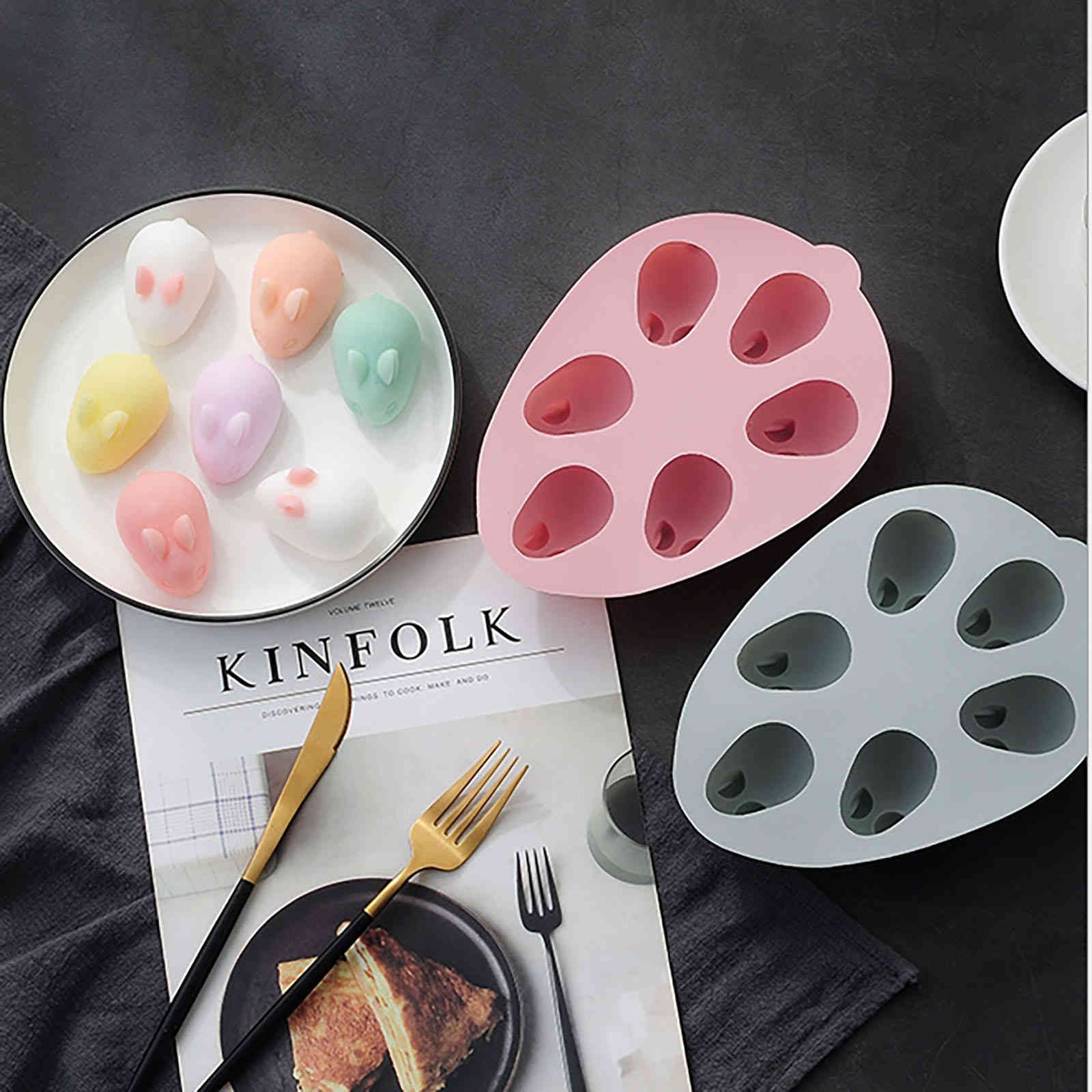 Beautiful rabbit mold silicone muffin cake chocolate biscuit cooking pan molding cooking mold model for cake tool accessories kitchen