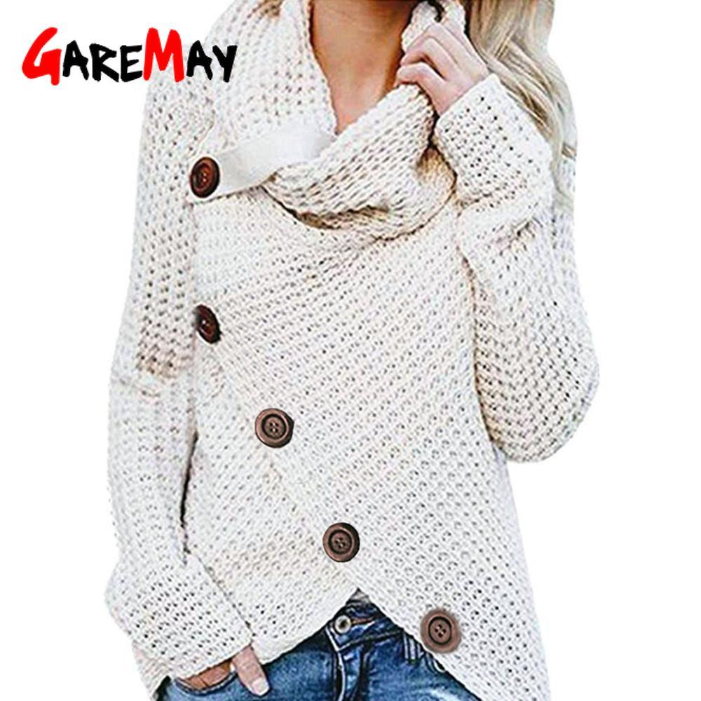 Turtleneck Women Winter Sweater Plus Size 5xl Autumn Warm Irregular Pullover Knit Thick Asymmetrical Female 210428