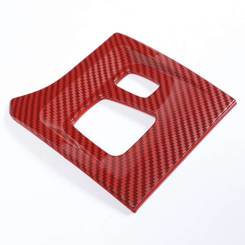 Car Electronic Handbrake Switch Button Panel Trim For Dodge RAM 1500 18-20 Red Carbon Fiber