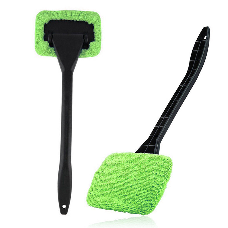 Brush Car Window Cleaning Tool Microfiber Windshield Cleaner Auto Vehicle Home Washing Towel Windows Glass Wiper Dust Remover