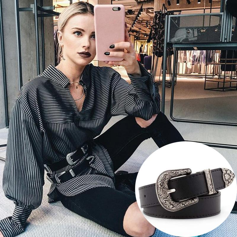 Belts Black Leather Women Metal Heart Buckle Waist Belt Vintage Western Carved Ladies Waistband Cinturon Mujer Corset
Belts Black Leather Women Metal Heart Buckle Waist Belt Vintage Western Carved Ladies Waistband Cinturon Mujer Corset
