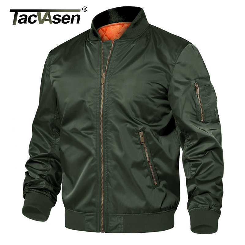 TACVASEN Winter Military Jacket Outwear Mens Cotton Padded Pilot Army Bomber Jacket Coat Casual Baseball Jackets Varsity Jackets 210818