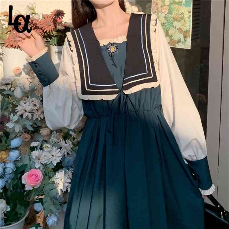 Sweet Lolita Dress Women Spring Elegant Designer Party Midi Female Casual Slim Kawaii Japanese Korean 210519, Blue
Sweet Lolita Dress Women Spring Elegant Designer Party Midi Female Casual Slim Kawaii Japanese Korean 210519, Blue