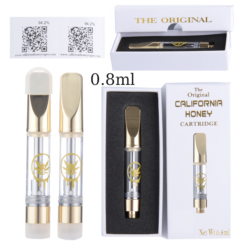 California Honey Atomizer Vape Dab Cartridges Packaging Empty 0.8ml Ceamic Coil Thick Oil Glass Tank Wax Vaporizer 510 Thread E Cigarette Cartridge
California Honey Atomizer Vape Dab Cartridges Packaging Empty 0.8ml Ceamic Coil Thick Oil Glass Tank Wax Vaporizer 510 Thread E Cigarette Cartridge
