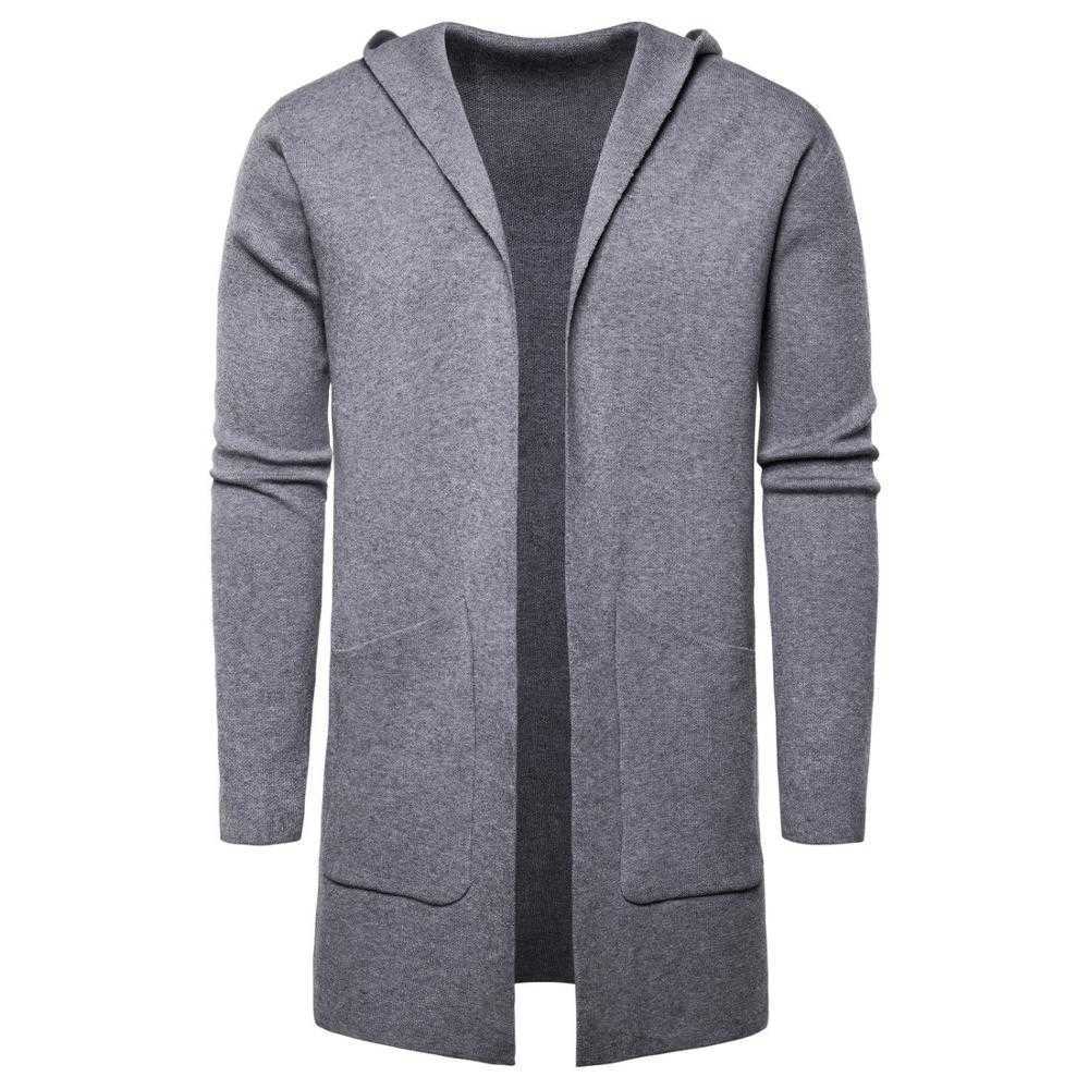 Sweater Men Solid Pullovers Casual Hooded Sweater Autumn Winter Warm Femme Men Clothes Slim Fit Jump 210818