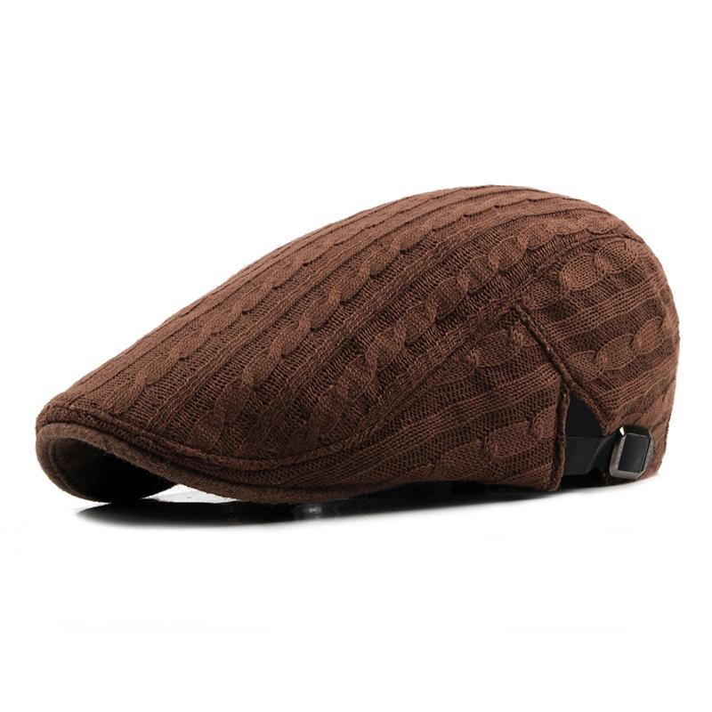 Berets Spring Autumn Knitting Beret Cap Winter Men Solid Visor Wool Peaked Middle-aged Herringbone Khaki Flat Ivy Hat Adjustable, Black
Berets Spring Autumn Knitting Beret Cap Winter Men Solid Visor Wool Peaked Middle-aged Herringbone Khaki Flat Ivy Hat Adjustable, Black