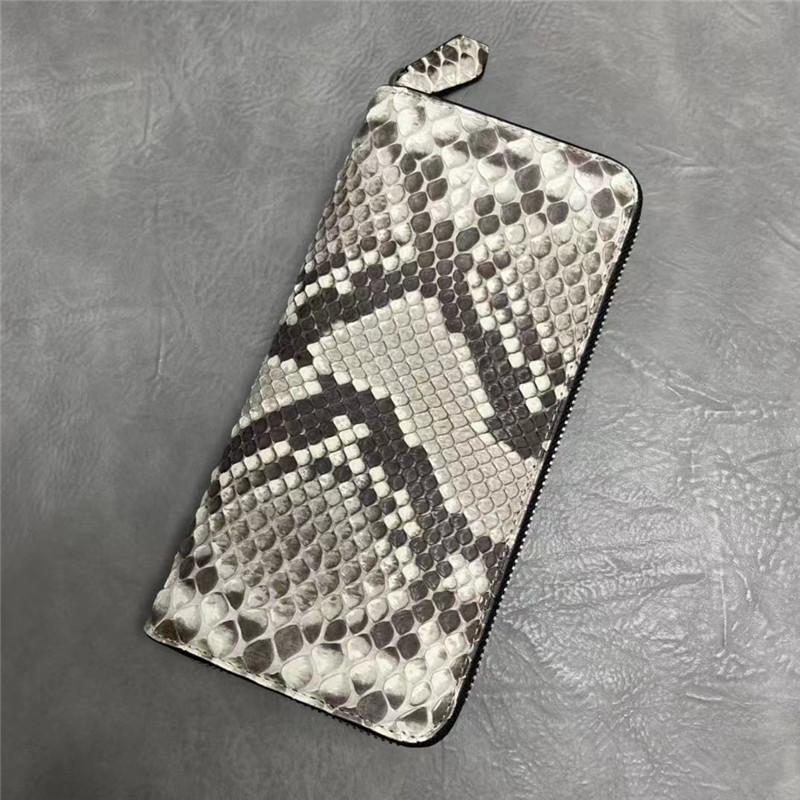 Wallets Authentic Real True Leather Men's Long Wallet Exotic Genuine Snakeskin Card Holders Male ZIP Clutch Purse Bag, Red;black
Wallets Authentic Real True Leather Men's Long Wallet Exotic Genuine Snakeskin Card Holders Male ZIP Clutch Purse Bag, Red;black