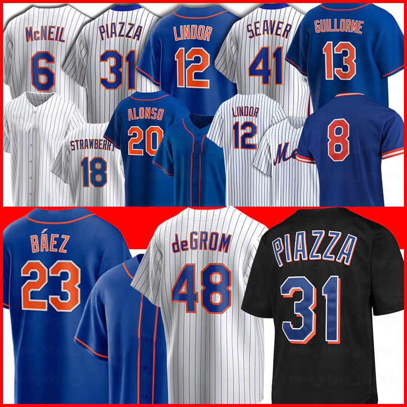 New 23 Javier Baez York 48 Jacob deGrom Mets Baseball Jerseys 20 Pete Alonso 12 Francisco Lindor 18 Darryl Strawberry 17 Keith Hernandez 52 Yoenis Cespedes Piazza, Men(da du hui)
New 23 Javier Baez York 48 Jacob deGrom Mets Baseball Jerseys 20 Pete Alonso 12 Francisco Lindor 18 Darryl Strawberry 17 Keith Hernandez 52 Yoenis Cespedes Piazza, Men(da du hui)