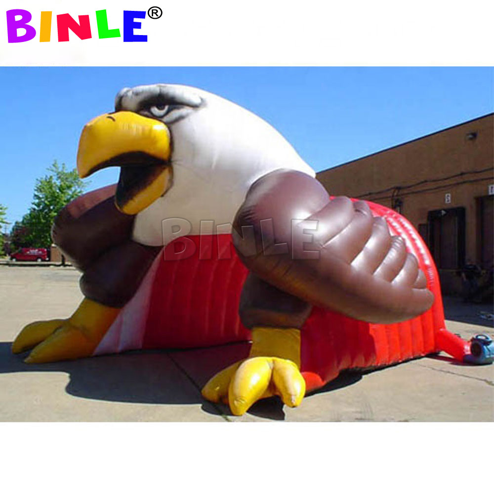 Factory Giant Custom Eagle Inflatable Mascot Tunnel,Football Entrance Tent For Stadium Decoration